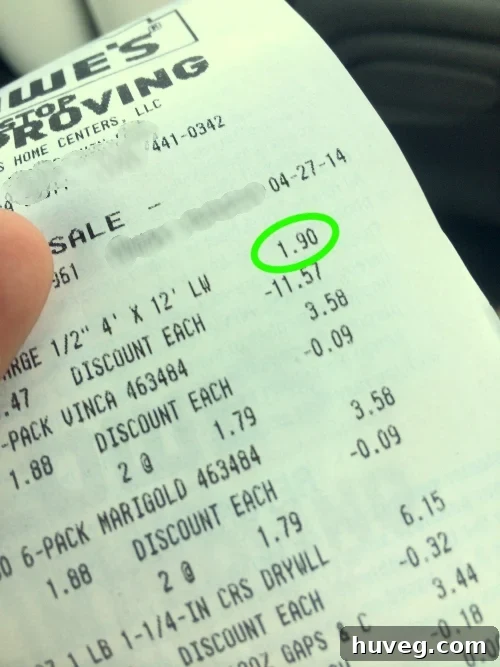 damage discount receipt