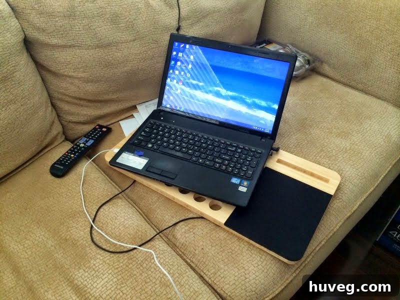 Slate Mobile Airdesk - The ultimate ergonomic bamboo lap desk for laptops and devices