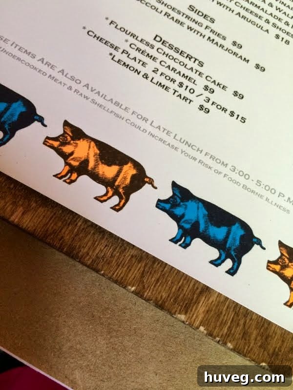 The Spotted Pig menu, famous NYC gastropub