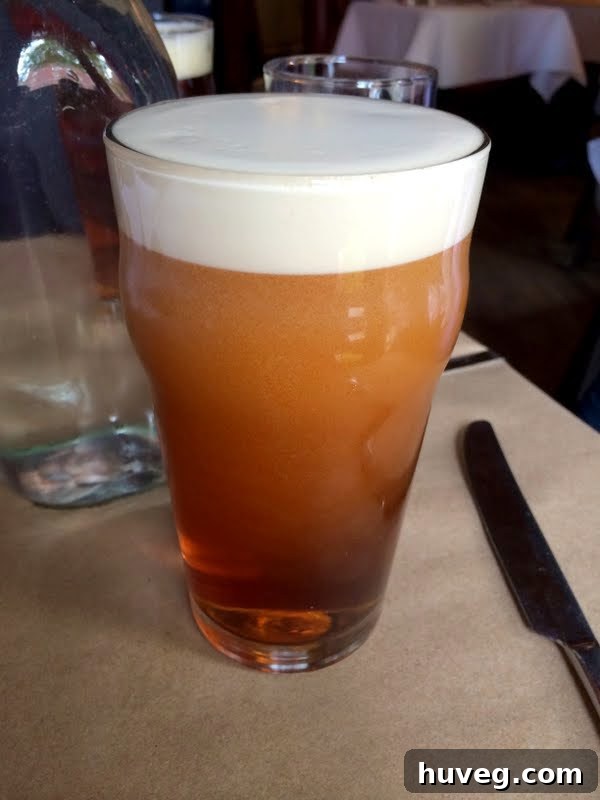 Old Speckled Hen beer at The Spotted Pig, NYC dining