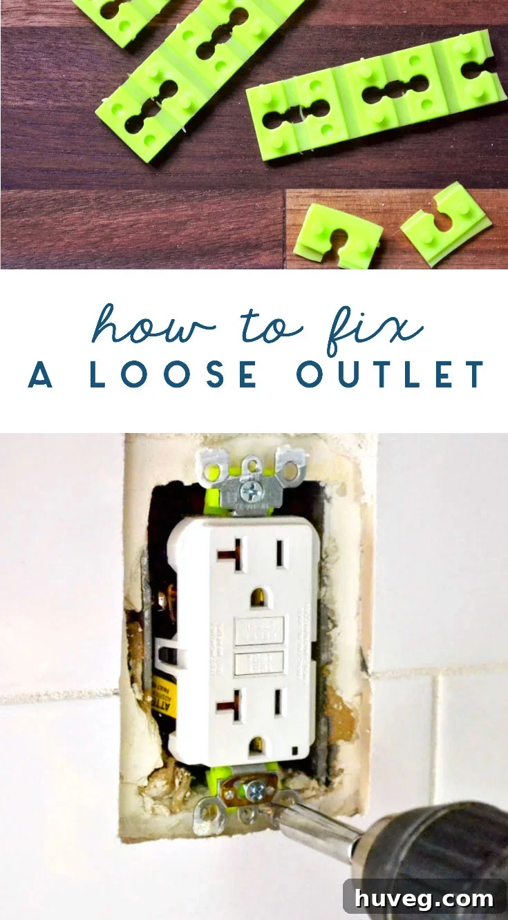 how to fix a loose or wobbly outlet