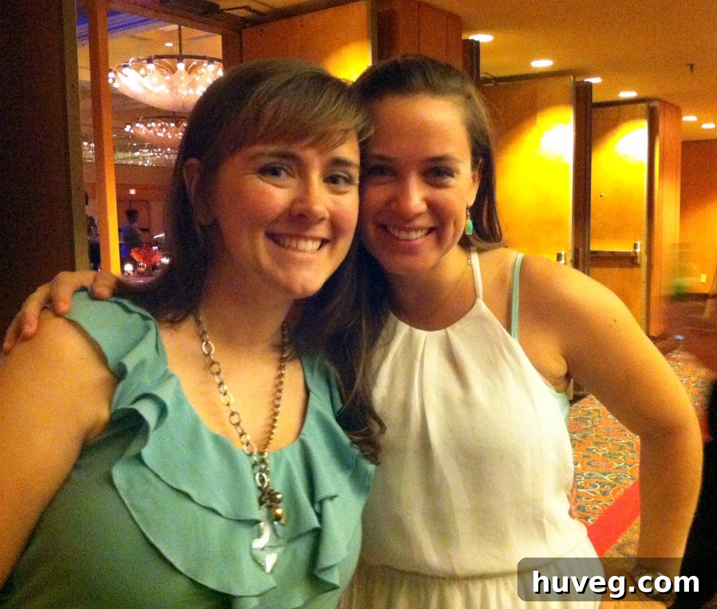 Sarah and Jessica from Gourley Girl & Guy sharing a lighthearted moment at the Haven Conference.