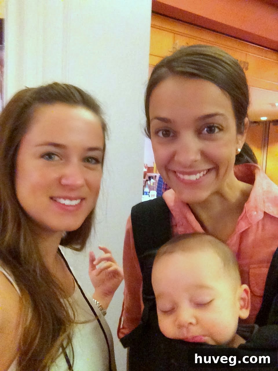 Sarah holding baby Max with Jamie from C.R.A.F.T., a heartwarming moment at the Haven Conference.