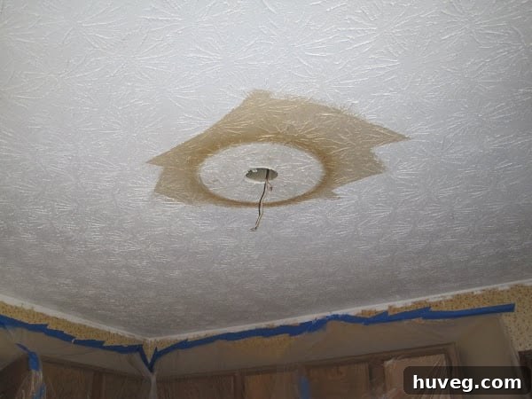 Close-up of dirty kitchen ceiling