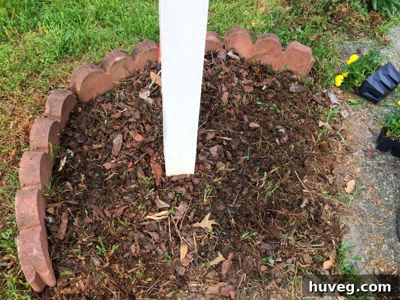 Weeds in the mailbox bed, before the transformation