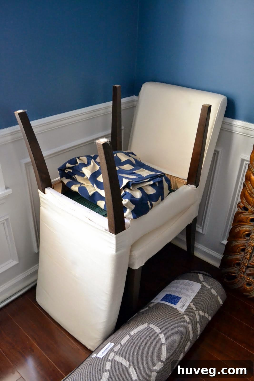 Dining room furniture in place