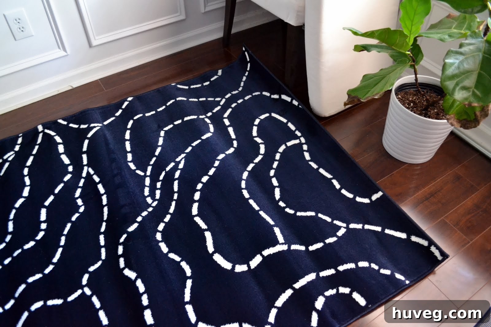 Two IKEA rugs combined for a larger area