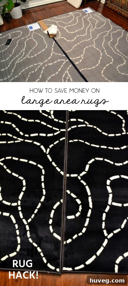 rug hack how to save money on large area rugs