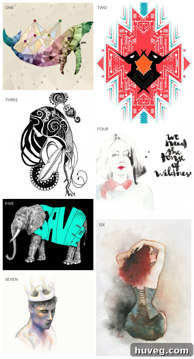 Collage displaying various striking limited edition prints from Project Art Shack's contemporary art collection.