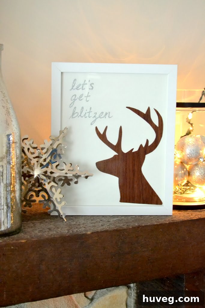 Let's Get Blitzen - DIY Christmas Reindeer Art