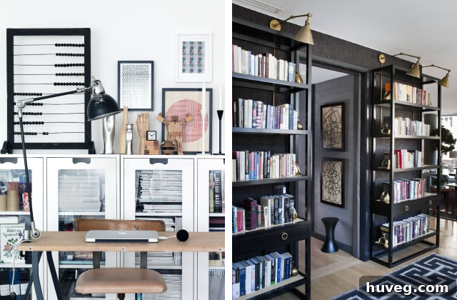 Two stylish home office storage solutions
