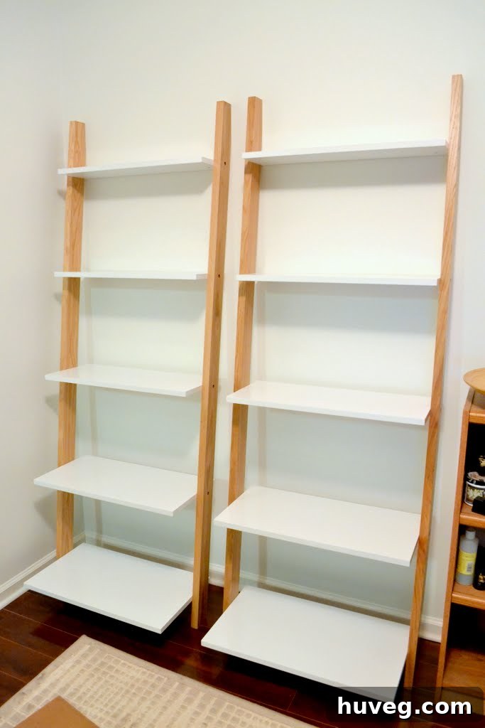 leaning bookshelves - udh