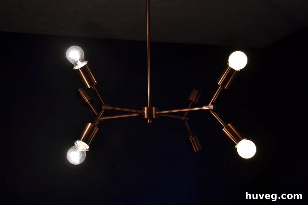Comparison of clear vs. white light bulbs in the new dining room chandelier