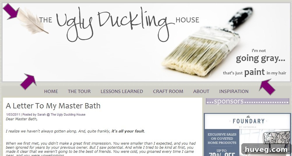 The Ugly Duckling House blog's refined logo from January 2011