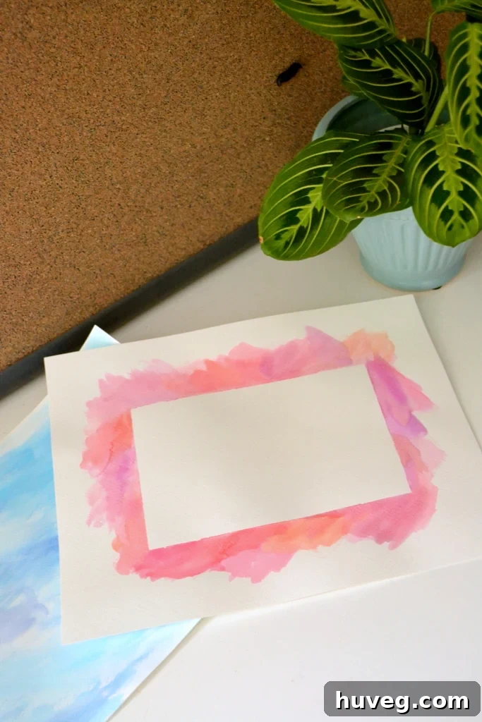 Watercolor Border DIY Process