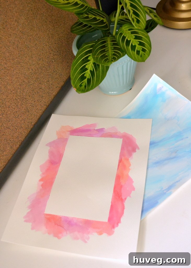 Watercolor Border DIY Tutorial