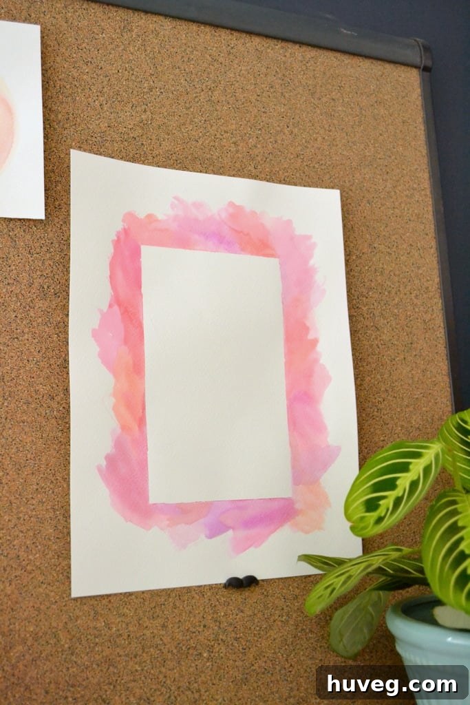 Close-up of Watercolor Border