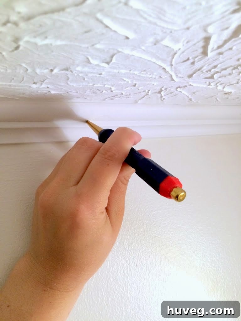 Using a Nail Set for Crown Molding