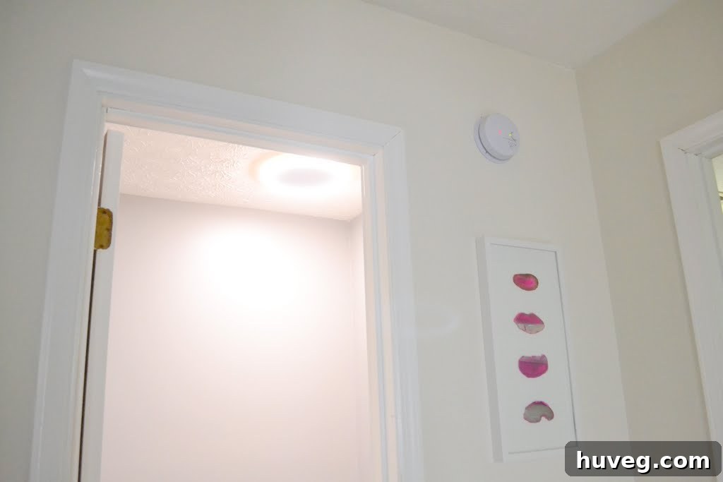 New light and vent in bathroom