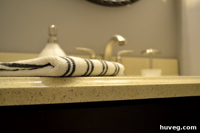 Towel on vanity