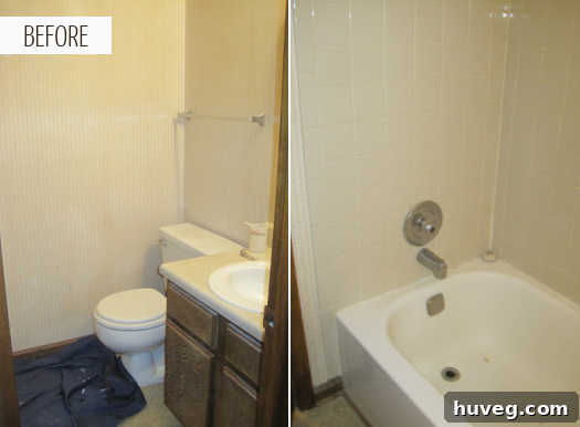 Before shots of bathroom