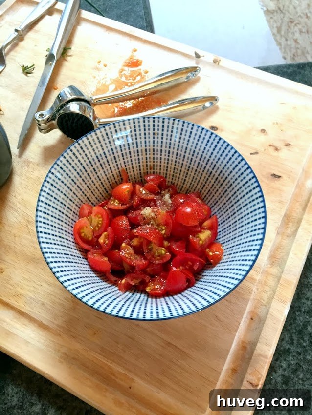 Delicious farm-fresh breakfast with creamy eggs and tomatoes