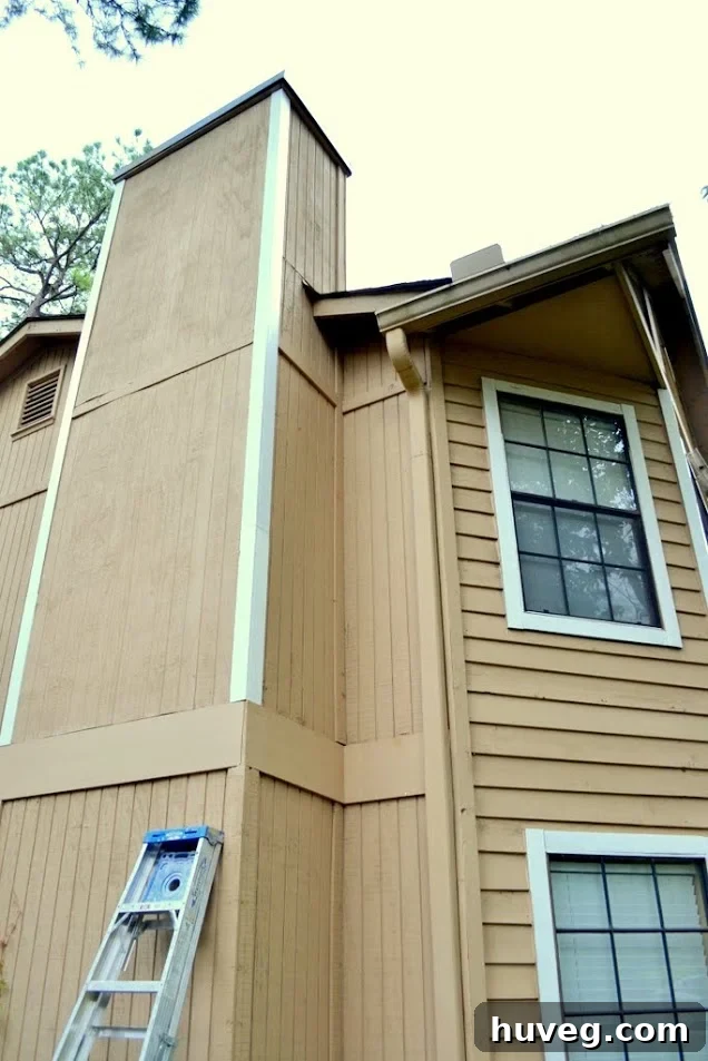 Repaired Chimney and Siding Details