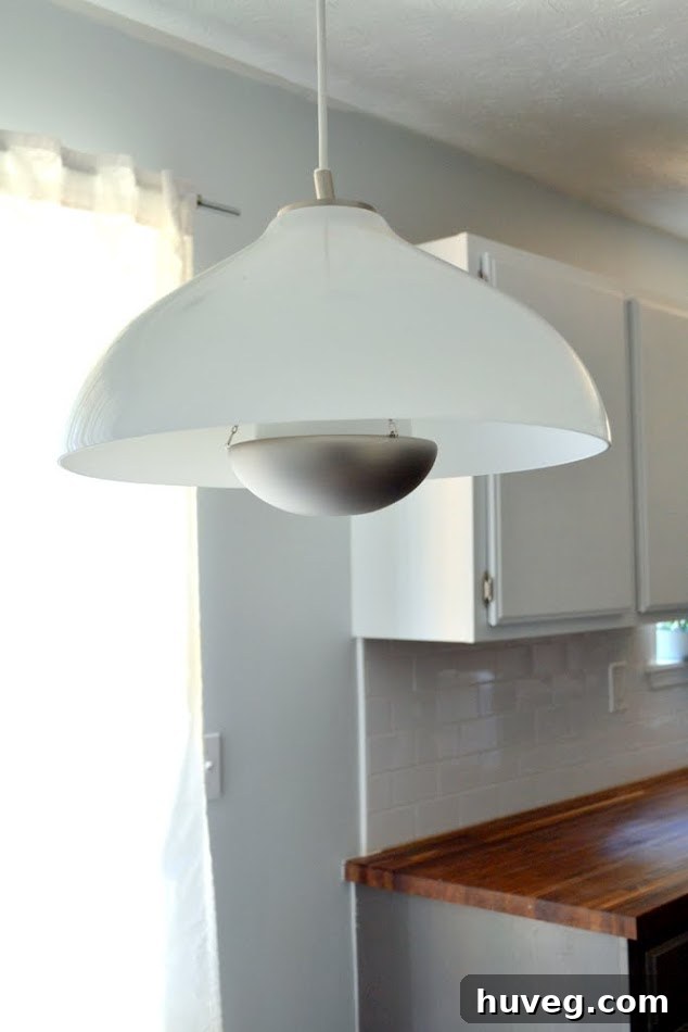 Kitchen Light Fixture Installed, Initial Thoughts