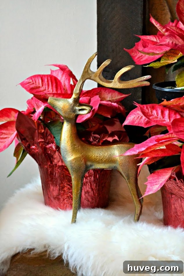 Elegant Bronze Reindeer Decoration