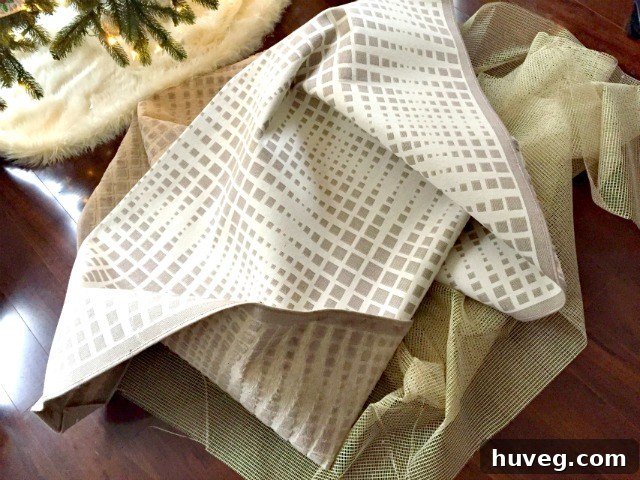 Comical Crumpled Rug During Christmas Decorating