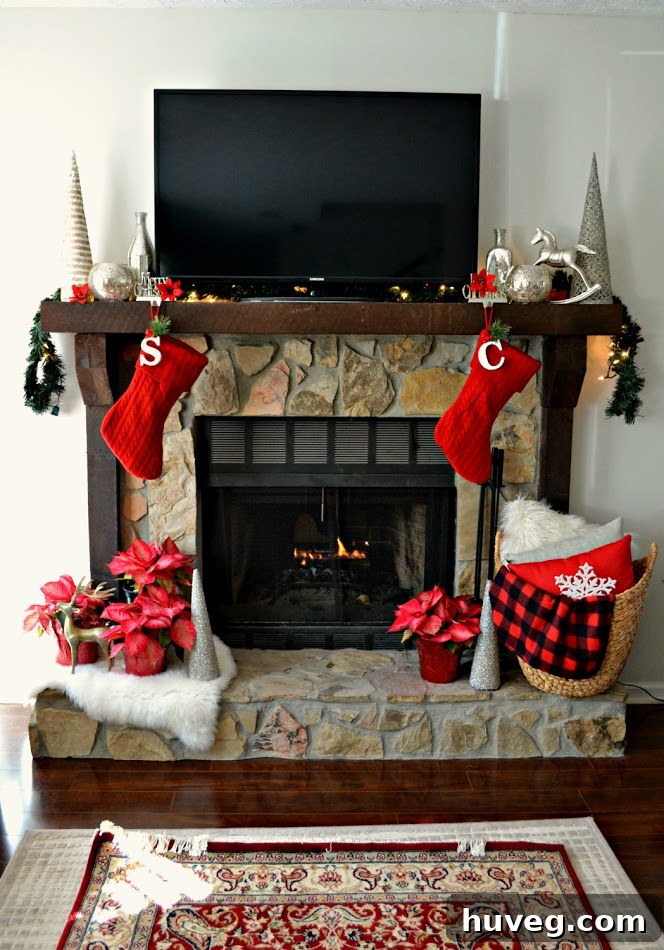Refined 2015 Christmas Mantel Display