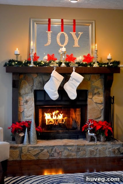 2011 Holiday Mantel Decor Transformation