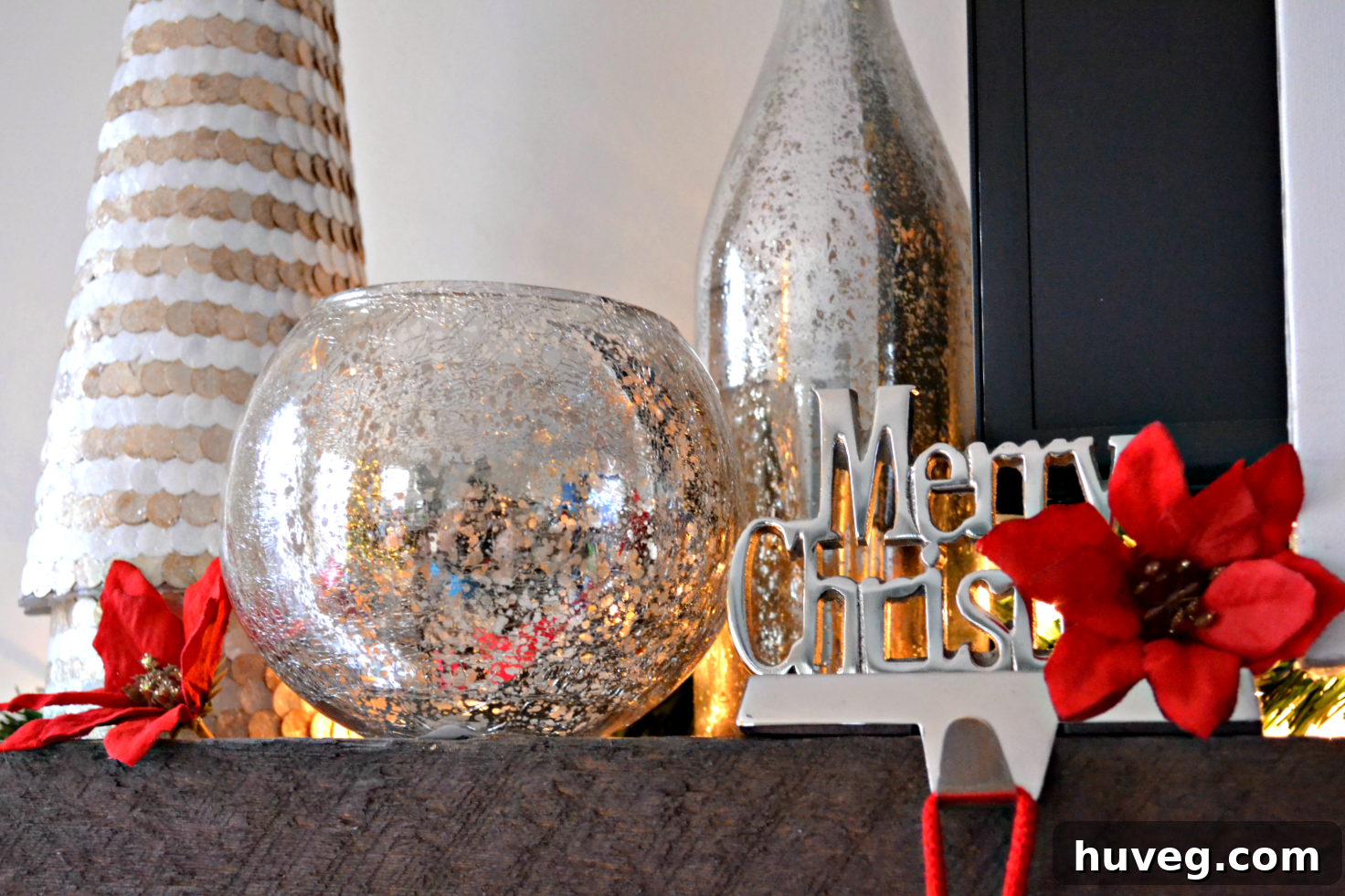 Christmas Mantel Left Side Decorations