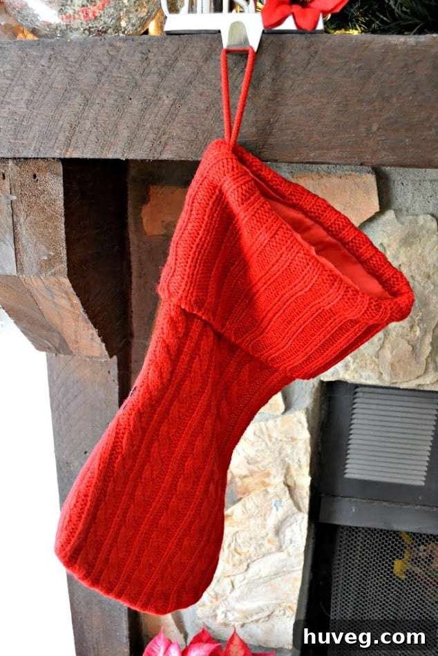 Wimpy, unshaped stocking before filling