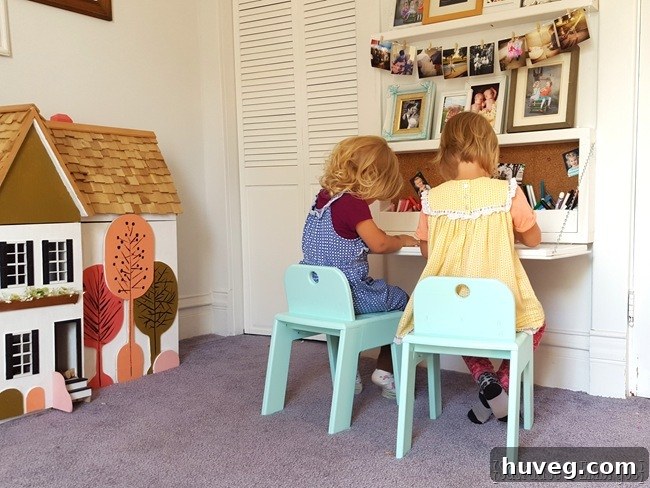 A practical DIY fold-down Murphy desk with integrated storage by Reality Daydream, ideal for small spaces.