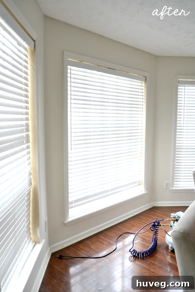 window casing after installation