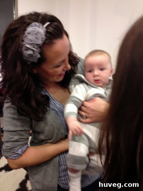 Katie Bower with her husband Jeremy and baby Weston at the book signing event.