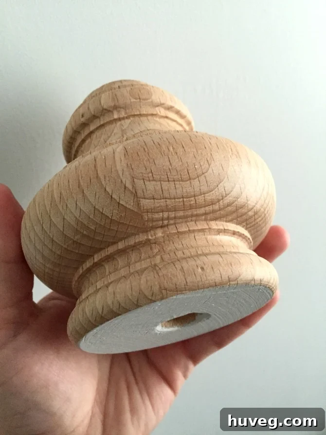 finished wooden bun foot
