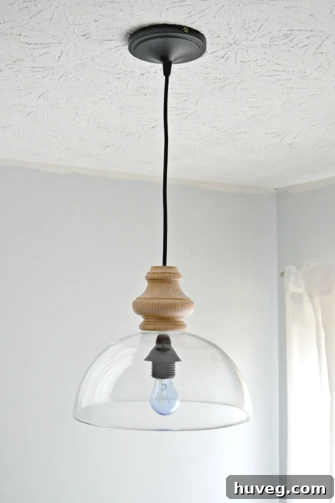 DIY light fixture small bulb