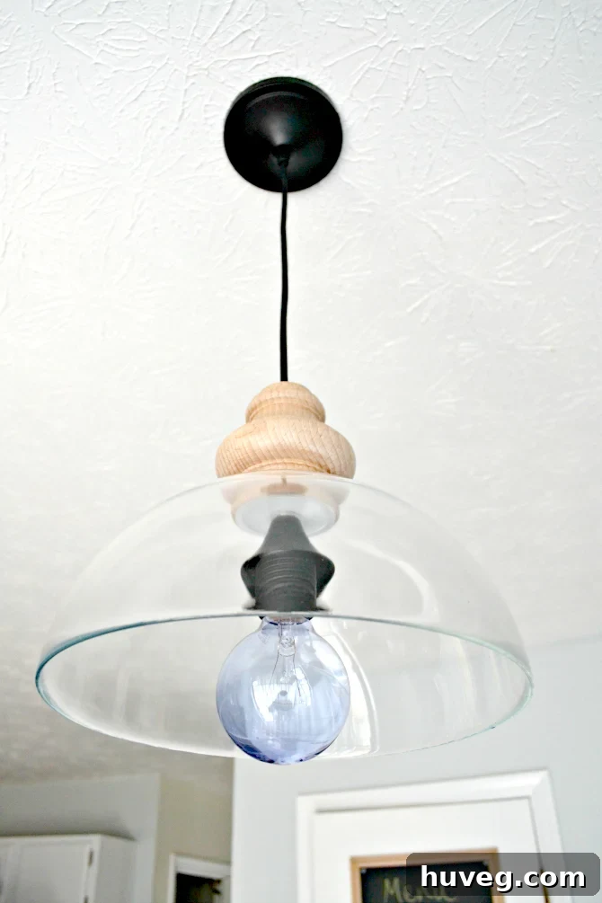 diy light fixture breakfast nook