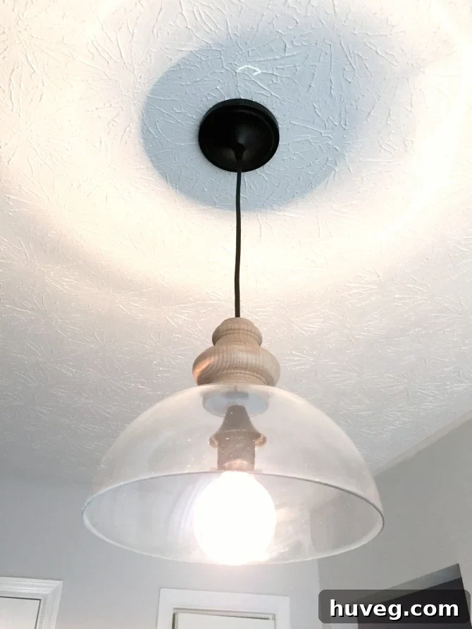 diy light fixture night