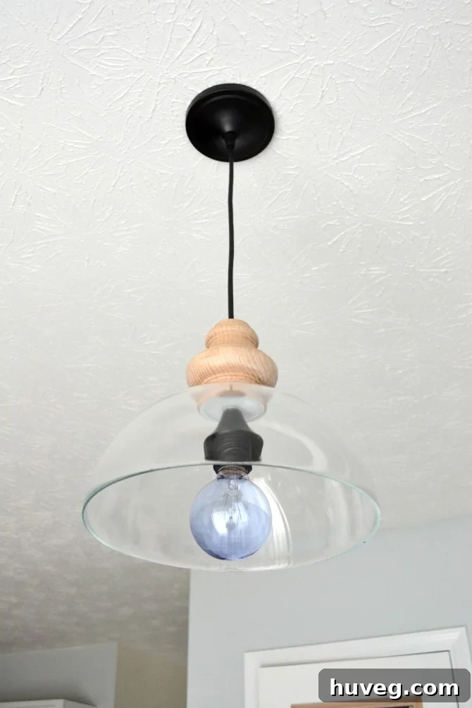 diy glass light pendant