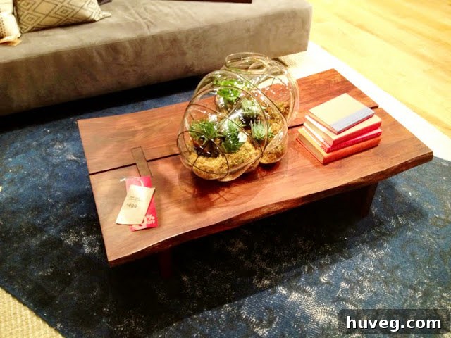 West Elm living room vignette featuring a sofa, coffee table, and layered textures