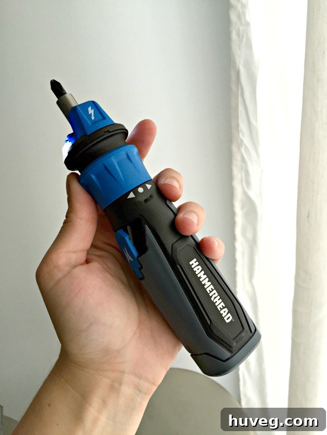 Hammerhead Cordless Screwdriver for DIY Light Fixture Installation