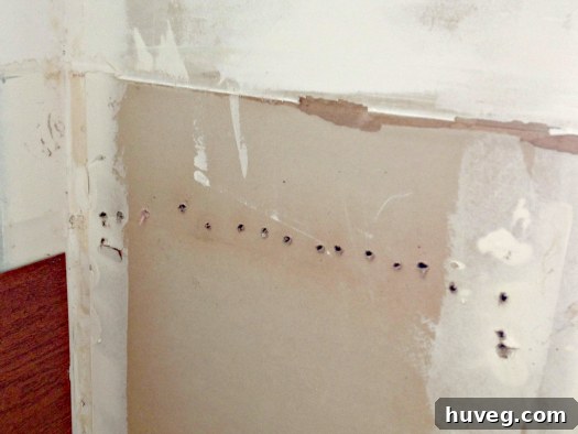 Old vanity being removed