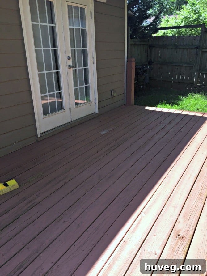 deck stain before