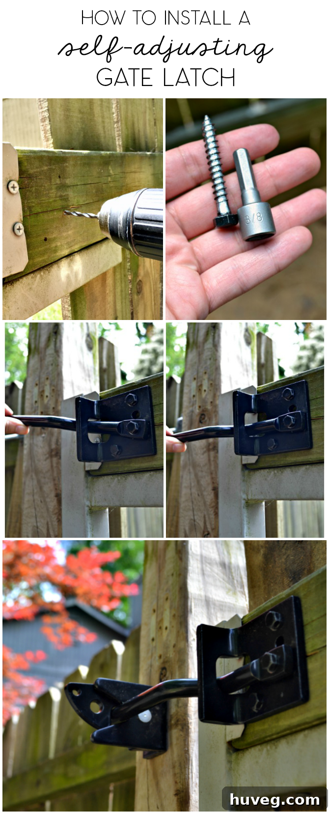 Infographic: Detailed guide on how to install an adjustable arm gate latch for optimal performance
