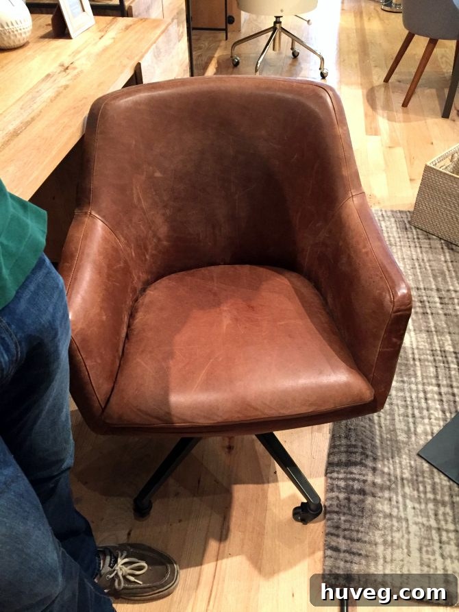 leather desk chair