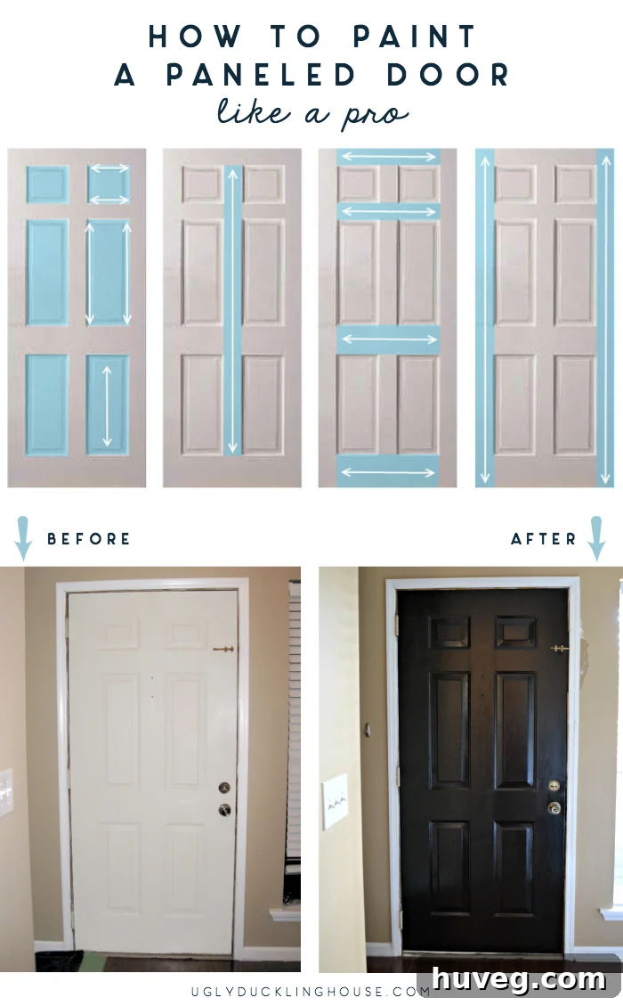 how to paint a paneled door like a pro