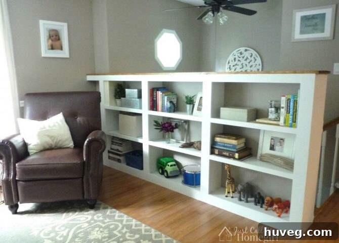 Cozy reading nook built-in with bookshelves by Just Call Me Homegirl